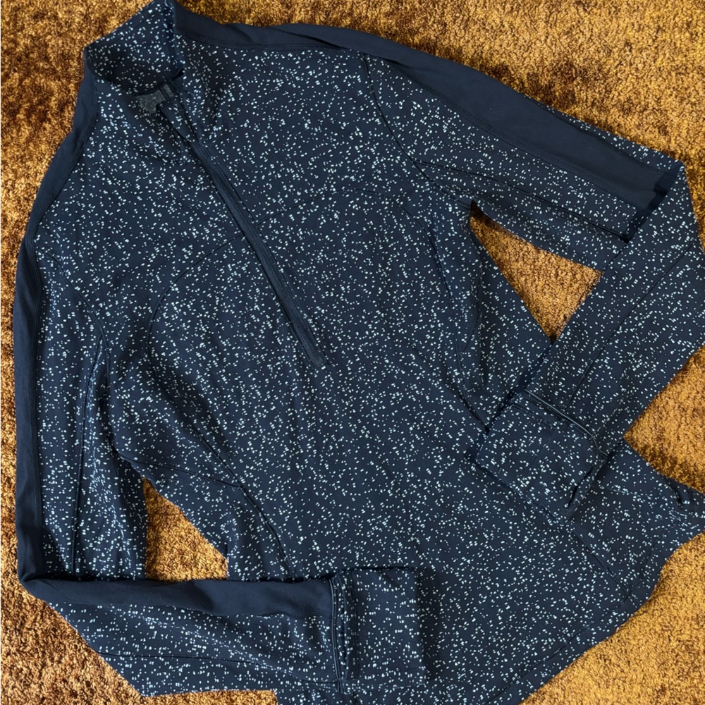 lululemon athletica black with White Speckle Half-Zip Pullover